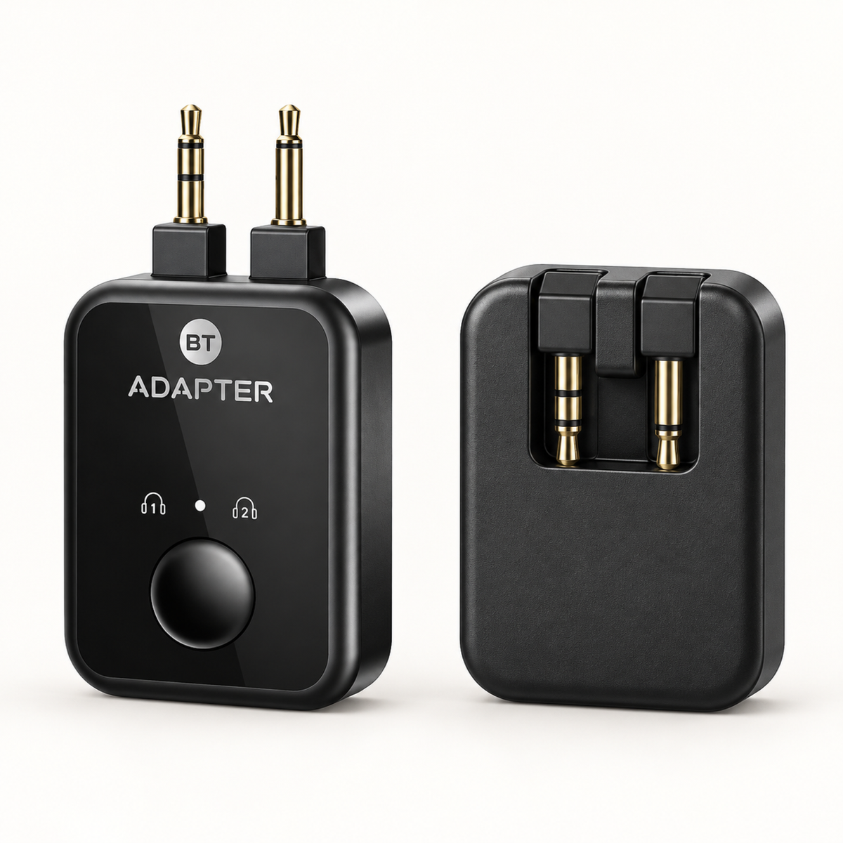 BT Adapter with plugs extended and folded into the back