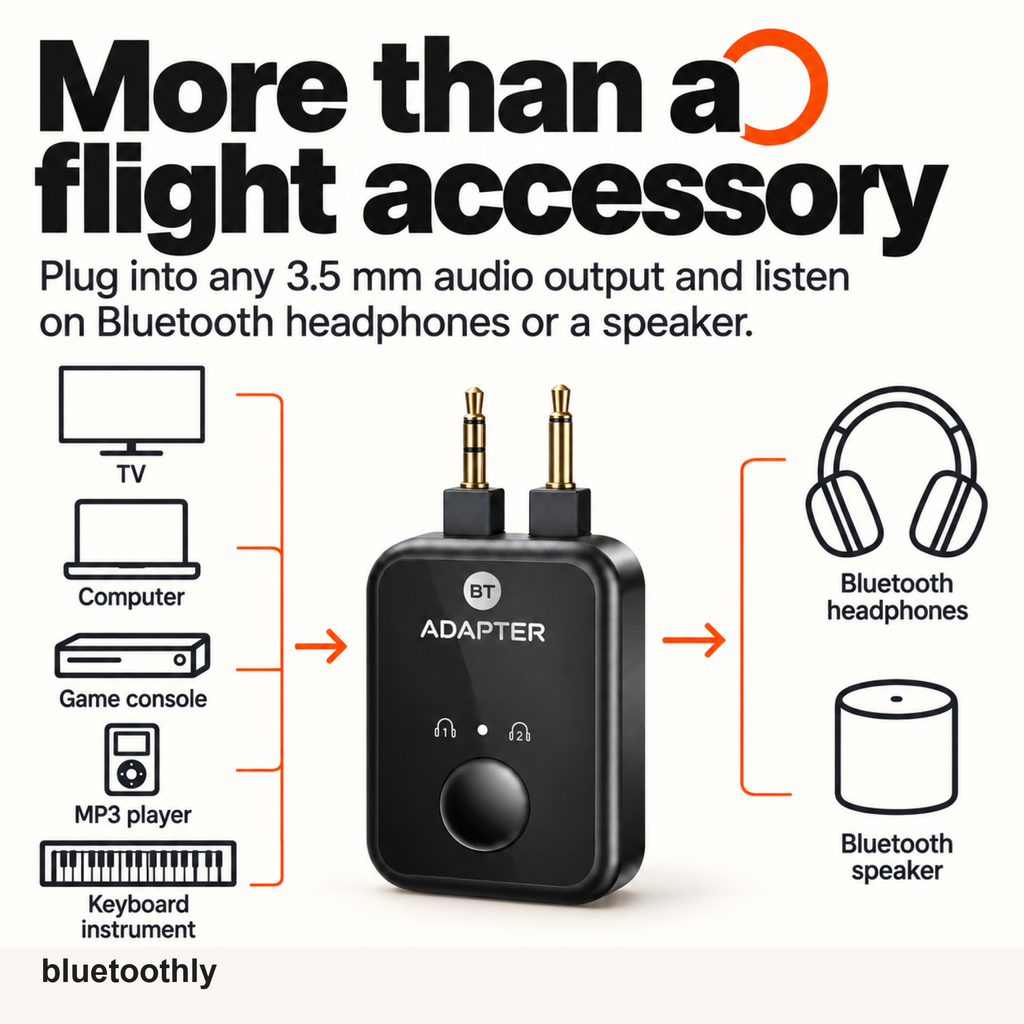 Works with TV, computer, game console, MP3 player and keyboard instruments