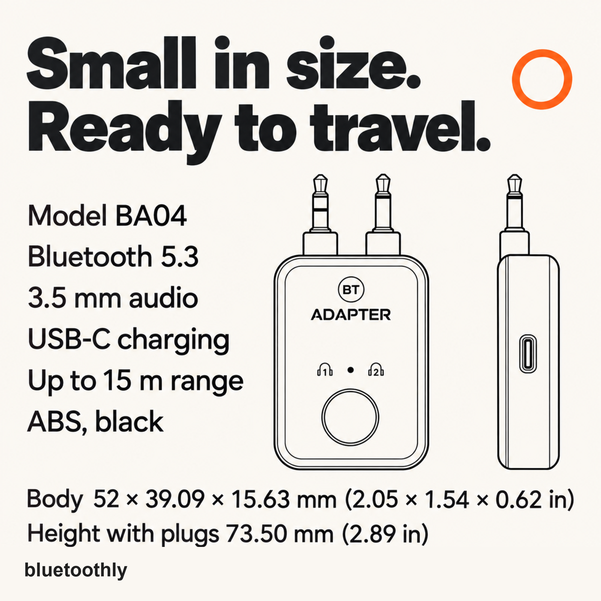 BT Adapter BA04 specifications and dimensions