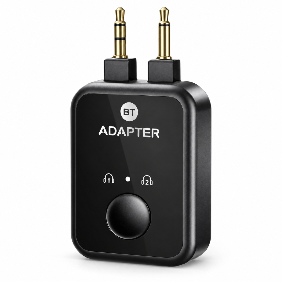 BT Adapter Bluetooth audio adapter with two gold 3.5 mm plugs